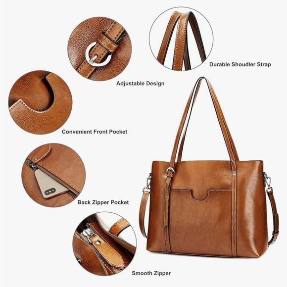 Over the shoulder with cross body strap for woman! Work bag, laptop bag - Picture 3 of 7